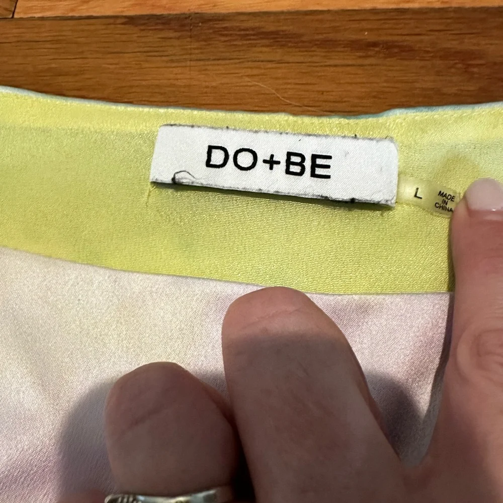 DO+BE‎ Tie-dye Skort Large Satin Pastels